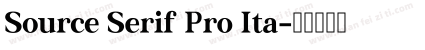 Source Serif Pro Ita字体转换